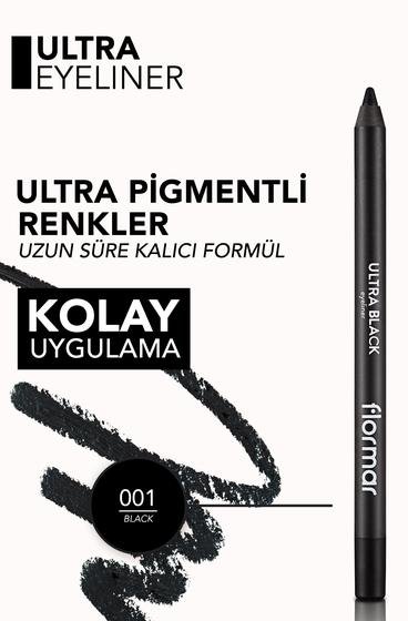  Ultra Eyeliner Yüksek Pigmentli & Mat Bitişli Kremsi Göz Kalemi Si̇yah 8690604081431 | Flormar