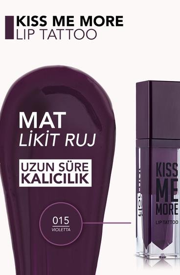  Kiss Me More Yüksek Pigmentli & Mat Bitişli Nemlendirici Likit Ruj Mor 8690604572953 | Flormar