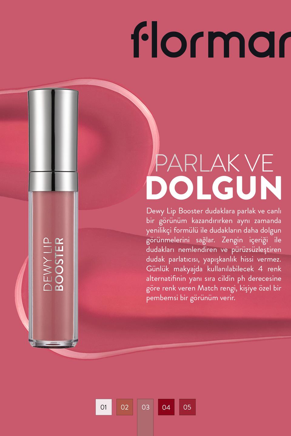  Dewy Lip Glaze Nemlendirici Etkili Yarı Transparan Dudak Parlatıcısı Bej 8690604618651 | Flormar