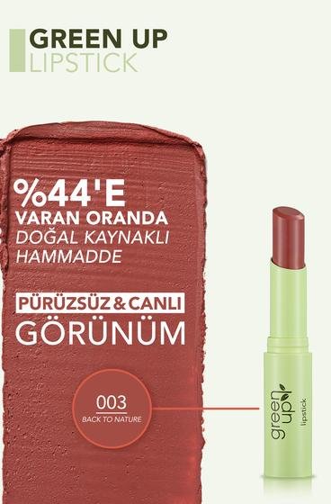  Green Up Yüksek Pigmentli & Yarı Mat Bitişli Vegan Ruj Kahverengi̇ 4251903322188 | Flormar