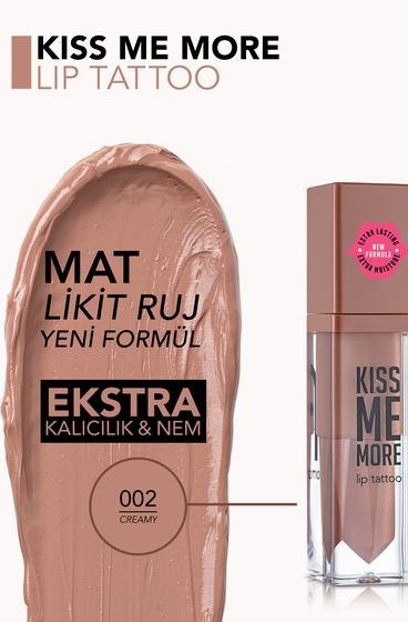  Kiss Me More Yüksek Pigmentli & Mat Bitişli Nemlendirici Likit Ruj  8682536040631 | Flormar