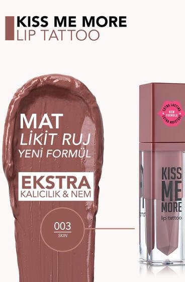  Kiss Me More Yüksek Pigmentli & Mat Bitişli Nemlendirici Likit Ruj  8682536040648 | Flormar