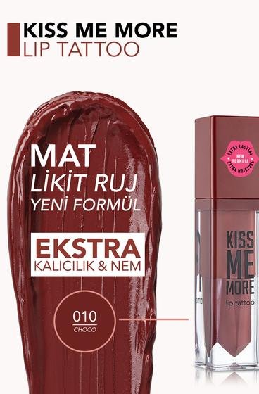  Kiss Me More Yüksek Pigmentli & Mat Bitişli Nemlendirici Likit Ruj  8682536040815 | Flormar