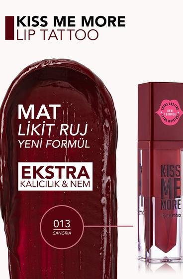  Kiss Me More Yüksek Pigmentli & Mat Bitişli Nemlendirici Likit Ruj  8682536040839 | Flormar