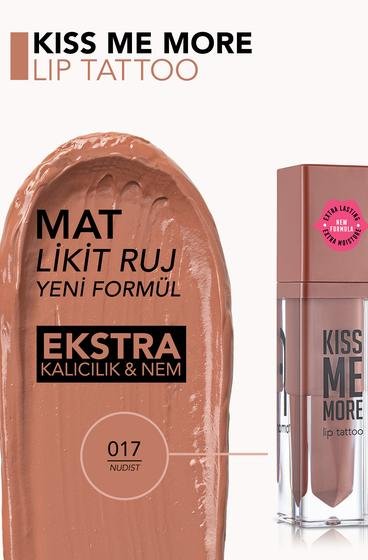  Kiss Me More Yüksek Pigmentli & Mat Bitişli Nemlendirici Likit Ruj  8682536040846 | Flormar