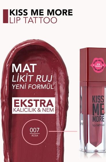  Kiss Me More Yüksek Pigmentli & Mat Bitişli Nemlendirici Likit Ruj  8682536040686 | Flormar