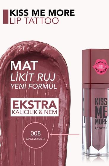 Kiss Me More Yüksek Pigmentli & Mat Bitişli Nemlendirici Likit Ruj  8682536040693 | Flormar