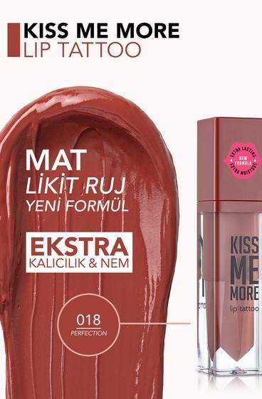  Kiss Me More Yüksek Pigmentli & Mat Bitişli Nemlendirici Likit Ruj  8682536040853 | Flormar