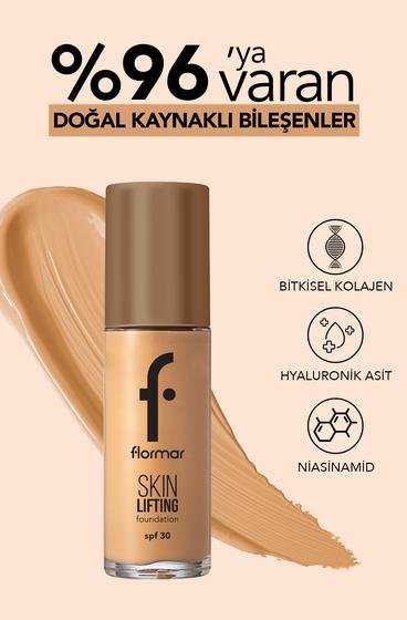  Skin Lifting Sıkılaştırıcı Bakım Yapan Kremsi Dokulu SPF 30 Fondöten  8682536059657 | Flormar