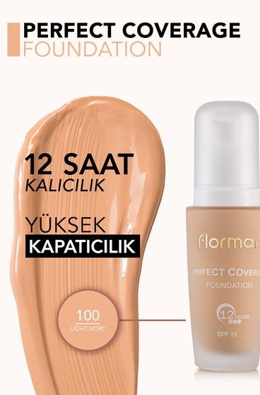  Perfect Coverage Yüksek Pigmentli & Yarı Parlak Bitişli SPF15 Fondöten Bej 8690604365890 | Flormar