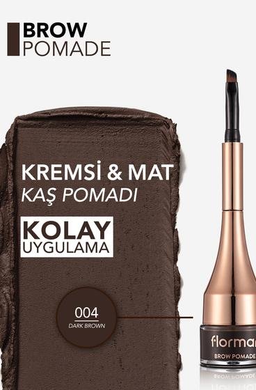  Kremsi Jel Dokulu & Mat Bitişli Mini Kıl Fırçalı Kaş Pomadı Kahverengi̇ 8690604572212 | Flormar