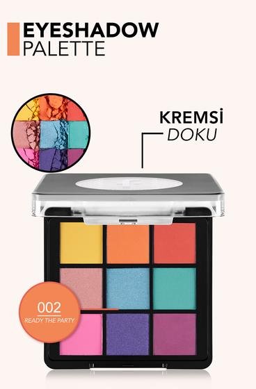  Kremsi Dokulu & Mat Bitişli/Işıltılı 9'lu Kompakt Göz Farı Paleti  8682536048446 | Flormar