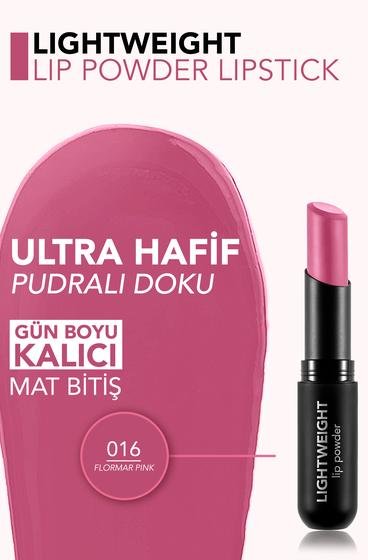  Lightweight Lip Powder Yüksek Pigmentli & Mat Bitişli Ultra Hafif Ruj  8682536061940 | Flormar