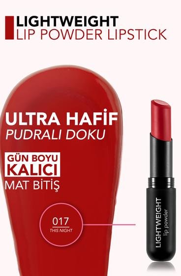  Lightweight Lip Powder Yüksek Pigmentli & Mat Bitişli Ultra Hafif Ruj  8682536063746 | Flormar
