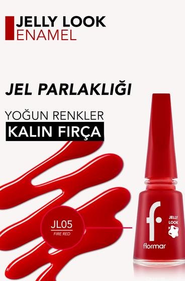  Jelly Look Yüksek Pigmentli & Parlak Bitişli Jel Görünümlü Oje Kirmizi 8690604233632 | Flormar