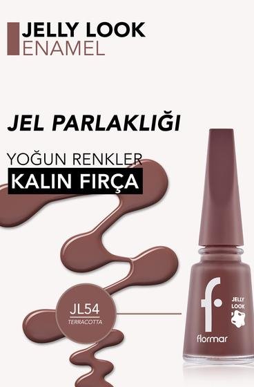  Jelly Look Yüksek Pigmentli & Parlak Bitişli Jel Görünümlü Oje Kahverengi̇ 8690604568864 | Flormar
