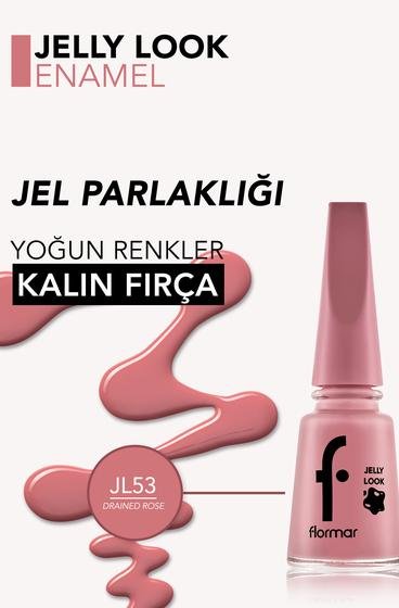  Jelly Look Yüksek Pigmentli & Parlak Bitişli Jel Görünümlü Oje Pembe 8690604568857 | Flormar