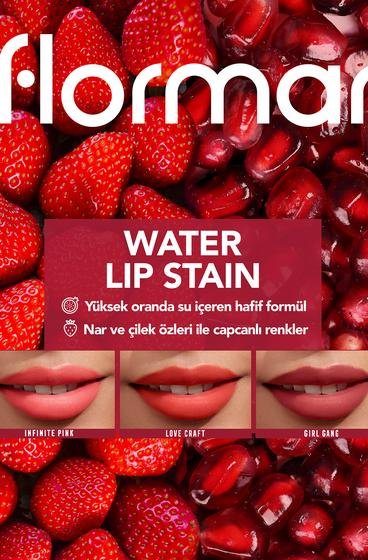  Water Lip Stain Su Bazlı & Kalıcı Dudak Renklendiricisi Pembe 8682536042161 | Flormar