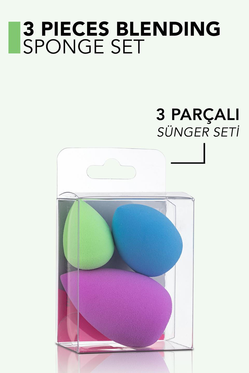  Pürüzsüz Dokulu 3'lü Mini Makyaj Süngeri Seti  8690604598588 | Flormar