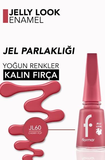  Jelly Look Yüksek Pigmentli & Parlak Bitişli Jel Görünümlü Oje Kirmizi 8690604612802 | Flormar