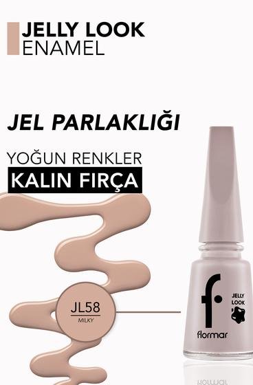  Jelly Look Yüksek Pigmentli & Parlak Bitişli Jel Görünümlü Oje Bej 8690604612789 | Flormar