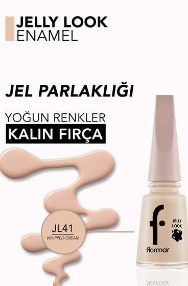  Jelly Look Yüksek Pigmentli & Parlak Bitişli Jel Görünümlü Oje Bej 8690604497713 | Flormar