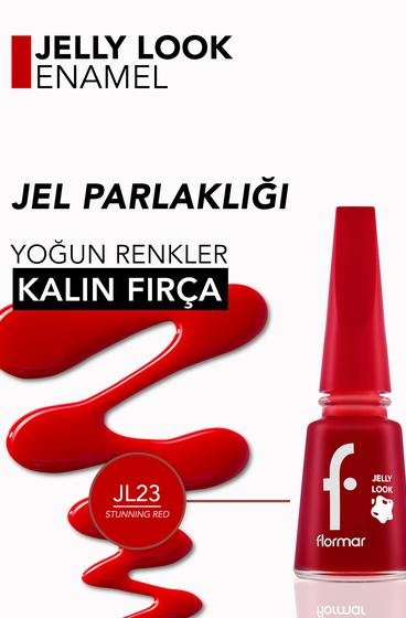  Jelly Look Yüksek Pigmentli & Parlak Bitişli Jel Görünümlü Oje Kirmizi 8690604282173 | Flormar