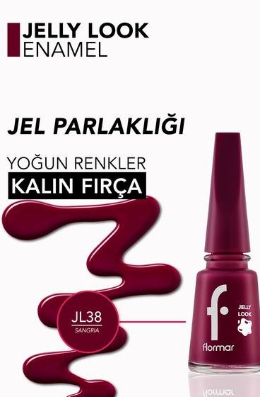  Jelly Look Yüksek Pigmentli & Parlak Bitişli Jel Görünümlü Oje Bordo 8690604378487 | Flormar