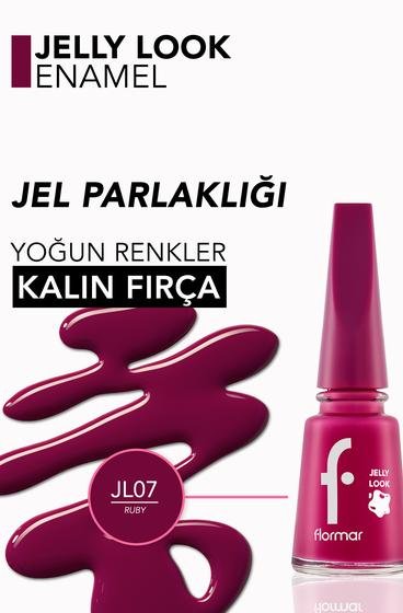  Jelly Look Yüksek Pigmentli & Parlak Bitişli Jel Görünümlü Oje Mor 8690604233656 | Flormar