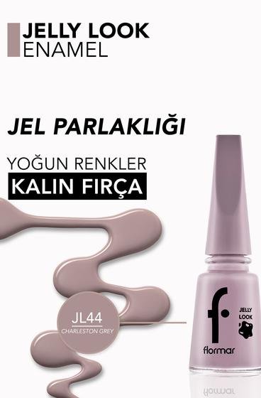  Jelly Look Yüksek Pigmentli & Parlak Bitişli Jel Görünümlü Oje Gri̇ 8690604497744 | Flormar