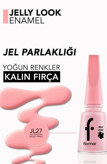  Jelly Look Yüksek Pigmentli & Parlak Bitişli Jel Görünümlü Oje Pembe 8690604282210 | Flormar