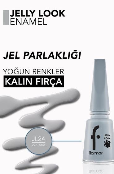  Jelly Look Yüksek Pigmentli & Parlak Bitişli Jel Görünümlü Oje Gri̇ 8690604282180 | Flormar