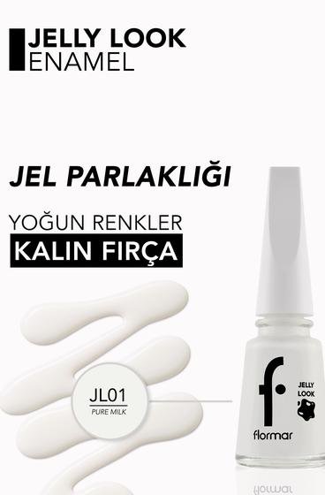  Jelly Look Yüksek Pigmentli & Parlak Bitişli Jel Görünümlü Oje Beyaz 8690604233595 | Flormar