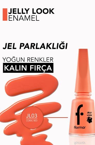  Jelly Look Yüksek Pigmentli & Parlak Bitişli Jel Görünümlü Oje Turuncu 8690604233618 | Flormar