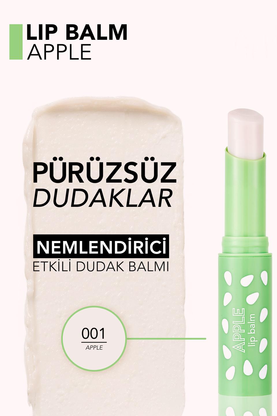  Elma Aromalı Besleyici Dudak Balmı Şeffaf 8690604555369 | Flormar