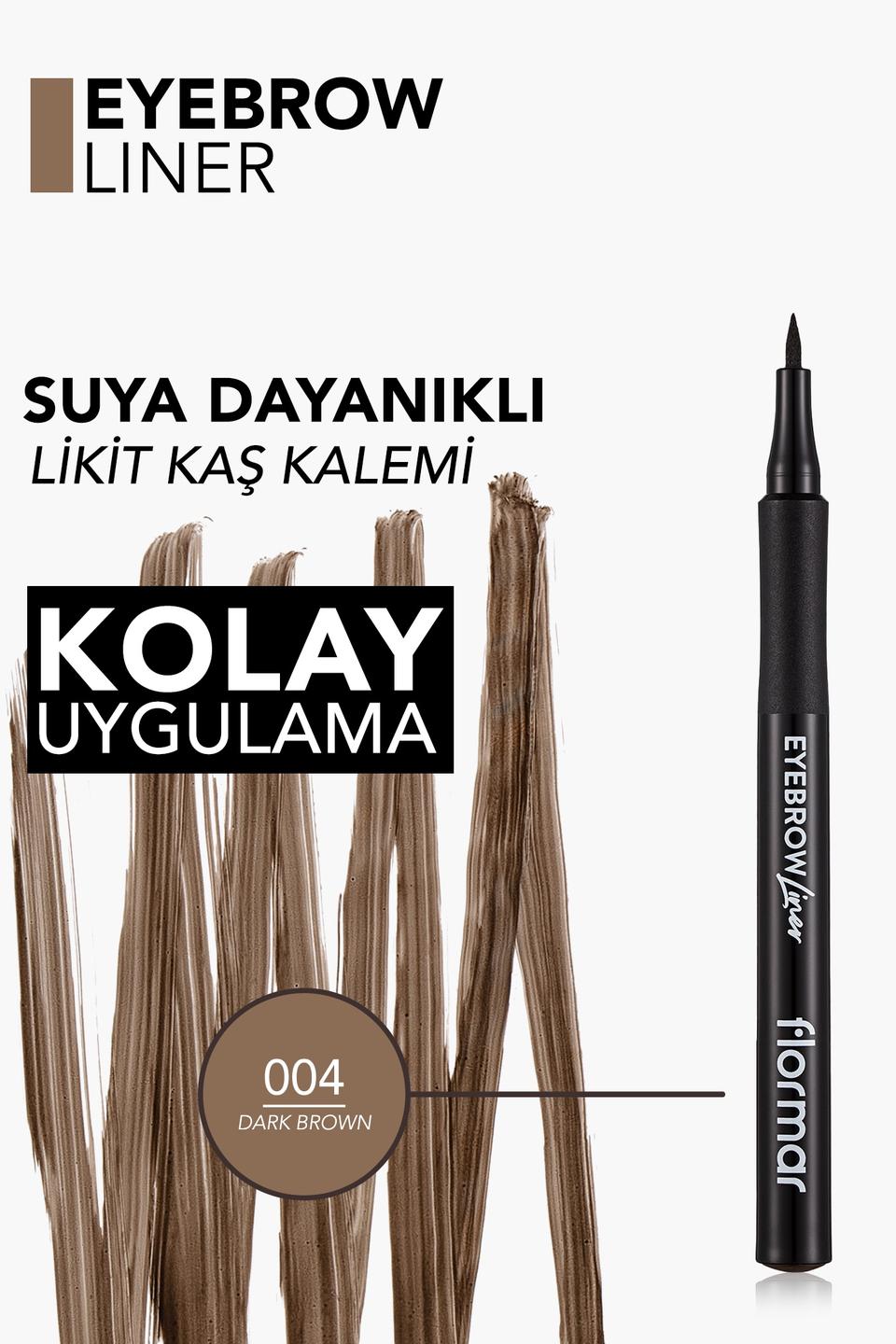  Yüksek Pigmentli & Suya Dayanıklı Keçe Uçlu Likit Kaş Kalemi Kahverengi̇ 8690604620432 | Flormar