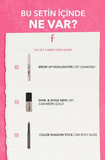  Shimmery Look 3'lü Makyaj Seti  SET020 | Flormar