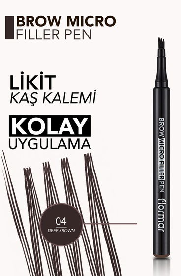  Brow Micro Filler Tarayıcı Keçe Uçlu Kaş Kalemi Kahverengi̇ 8682536038546 | Flormar