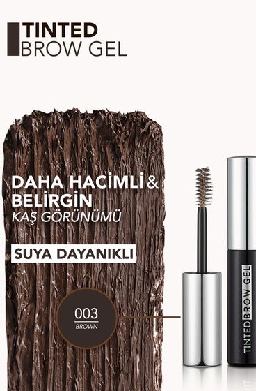  Tinted Brow Gel Yarı Transparan & Suya Dayanıklı Kaş Maskarası Kahverengi̇ 8682536034777 | Flormar