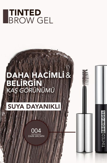  Tinted Brow Gel Yarı Transparan & Suya Dayanıklı Kaş Maskarası Kahverengi̇ 8682536034784 | Flormar