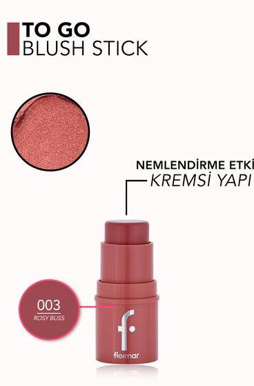  To Go Işıltılı & Doğal Bitişli Yoğunluğu Ayarlanabilir Kremsi Stick Allık  8682536098472 | 