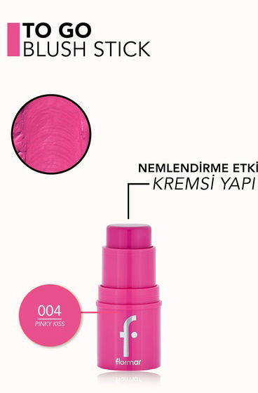  To Go Işıltılı & Doğal Bitişli Yoğunluğu Ayarlanabilir Kremsi Stick Allık  8682536098489 | 