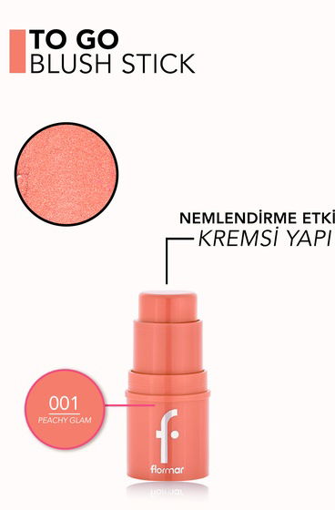  To Go Işıltılı & Doğal Bitişli Yoğunluğu Ayarlanabilir Kremsi Stick Allık  8682536098458 | 